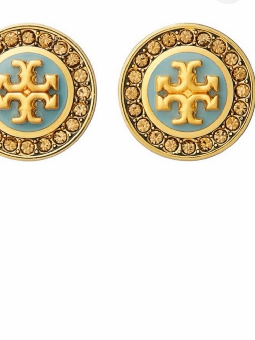 Tory Burch NWOT Kira EnamelPave Circle Stud
Earrings